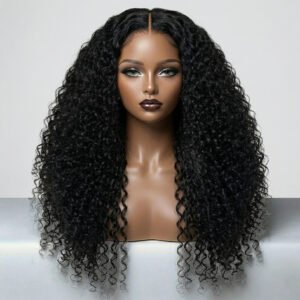 100% Real Human Hair Deep Curly Wigs Natural Soft  Wig
