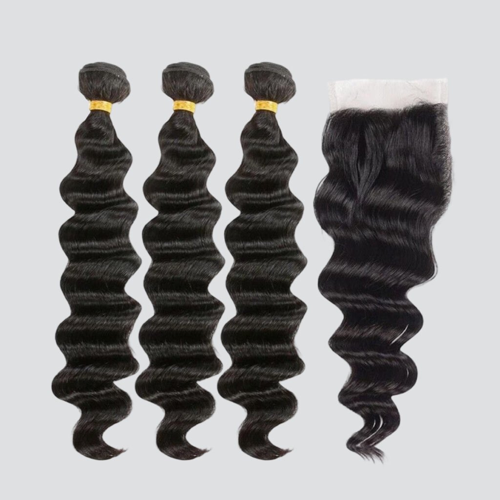 High-definition 13x4 lace front-facing deep wave  human hair wig