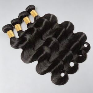 100% Virgin Human Hair Bundles, Unprocessed Soft Natural Hair Weaves for Long-Lasting Styling